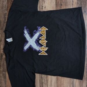 Def Leppard 2003 Vintage Concert Band Tee Tour Size XL in Black